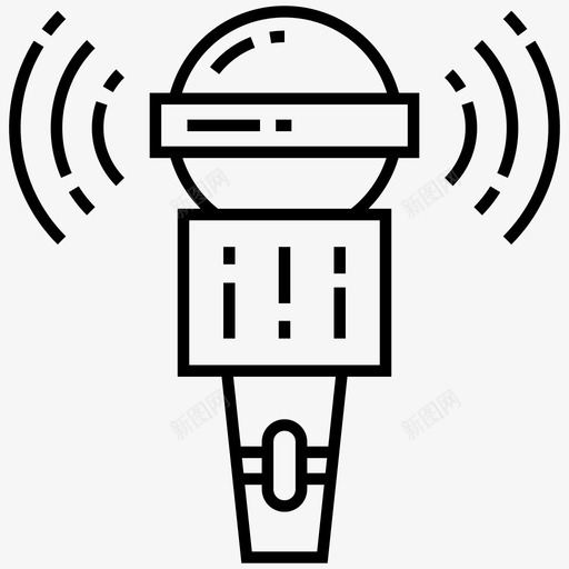 麦克风音乐唱歌图标svg_新图网 https://ixintu.com 唱歌 图标 复古 技术 线图 设备 话筒 音乐 麦克风