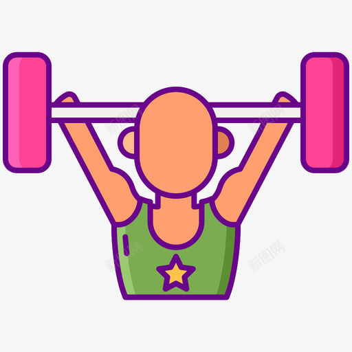 强壮马戏团77直线颜色图标svg_新图网 https://ixintu.com 强壮 直线 颜色 马戏团