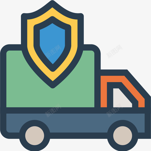 送货车商务362线性颜色图标svg_新图网 https://ixintu.com 商务 线性 货车 送货 颜色