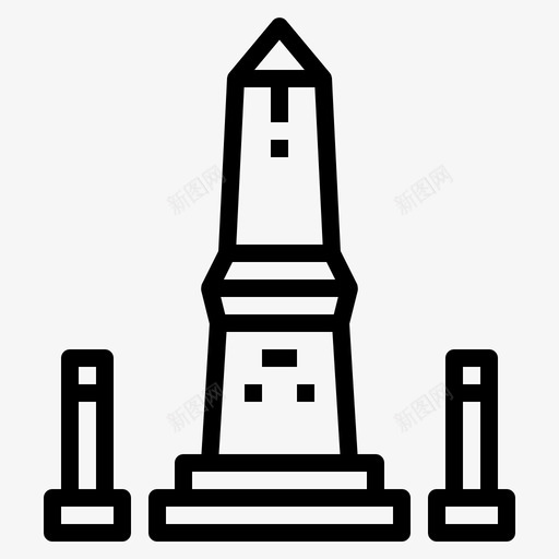 方尖碑建筑埃及图标svg_新图网 https://ixintu.com 埃及 尖碑 建筑 方尖碑 纪念碑