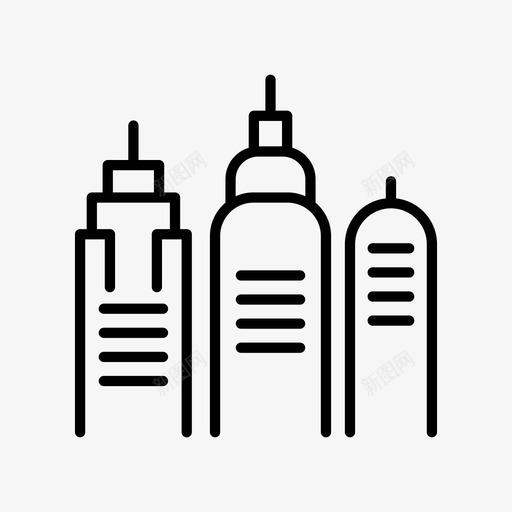 建筑物城市城市大厦图标svg_新图网 https://ixintu.com 城市 大厦 建筑物 房地产