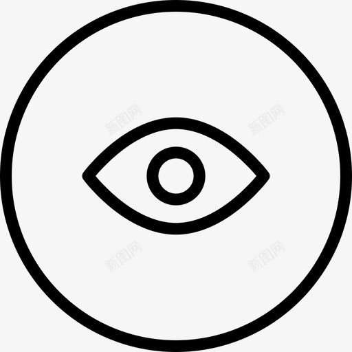 眼睛用户界面51轮廓图标svg_新图网 https://ixintu.com 用户界面 眼睛 轮廓
