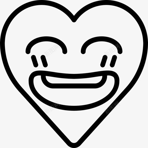 笑脸表情搞笑图标svg_新图网 https://ixintu.com 心心 搞笑 笑脸 表情