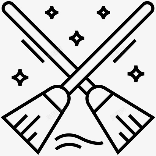 魔法扫帚埃斯库巴飞天扫帚图标svg_新图网 https://ixintu.com 万圣节 图标 埃斯 库巴 恐怖 扫帚 飞天 魔法