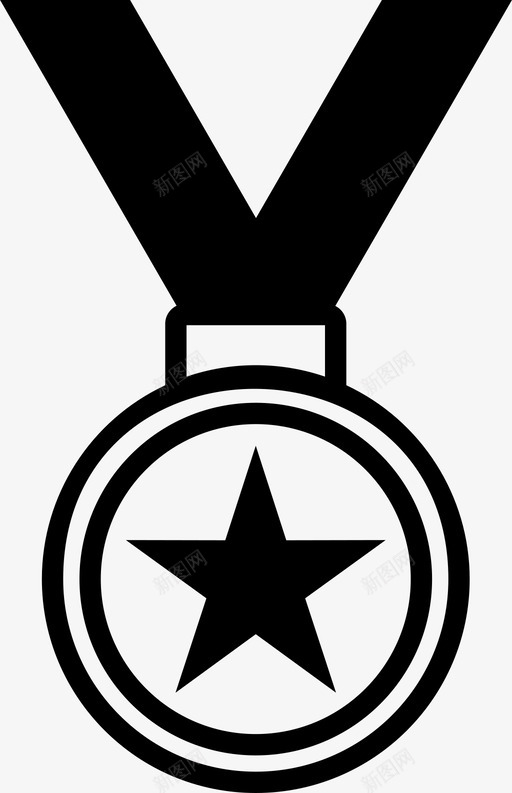 奖牌成就奖励图标svg_新图网 https://ixintu.com 冠军 奖励 奖牌 成就