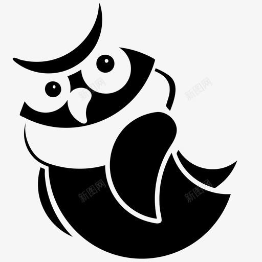 猫头鹰动物鸟类图标svg_新图网 https://ixintu.com 动物 核心 猫头鹰 自然 集合 鸟类