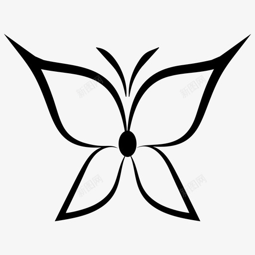 蝴蝶形状蝴蝶图案蝴蝶符号图标svg_新图网 https://ixintu.com 图标 图案 字形 形状 恶魔 符号 纹身 蝴蝶