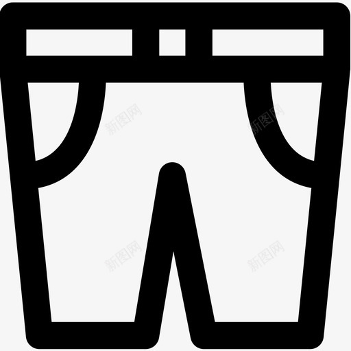 短裤时尚13直线型图标svg_新图网 https://ixintu.com 时尚 直线 短裤 线型