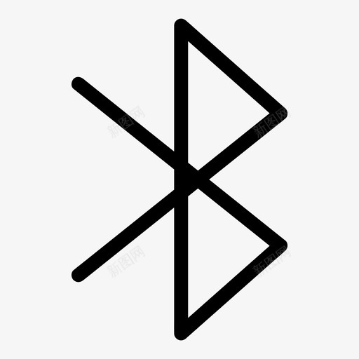 蓝牙通讯连接图标svg_新图网 https://ixintu.com 信号 图标 基本 尺寸 所有 无线 蓝牙 连接 通讯