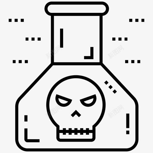 危险的毒药万圣节饮料治疗药剂图标svg_新图网 https://ixintu.com 万圣节 危险 恐怖 毒药 治疗 液体 线图 药剂 药瓶 饮料 魔法