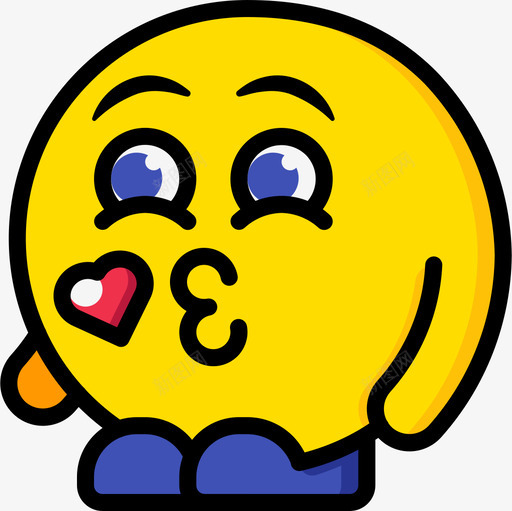 吻表情人4线性颜色图标svg_新图网 https://ixintu.com 情人 线性 表情 颜色