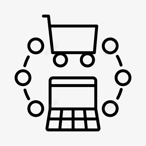 电子商务广告数字图标svg_新图网 https://ixintu.com 优化 广告 技术 搜索引擎 数字 电子商务 营销