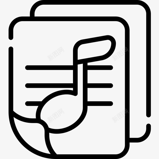音乐表音乐117线性图标svg_新图网 https://ixintu.com 线性 音乐