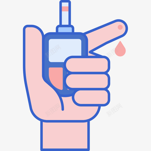糖尿病健康50线性颜色图标svg_新图网 https://ixintu.com 健康 糖尿病 线性 颜色