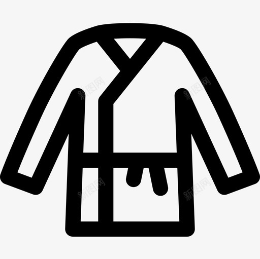 浴袍健康10直线型图标svg_新图网 https://ixintu.com 健康 浴袍 直线 线型