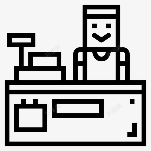 职员出纳工作图标svg_新图网 https://ixintu.com 人员 出纳 工作 星期五 职员 黑色