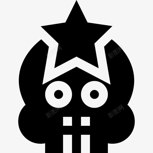骷髅摇滚乐23填充物图标svg_新图网 https://ixintu.com 填充 摇滚乐 骷髅