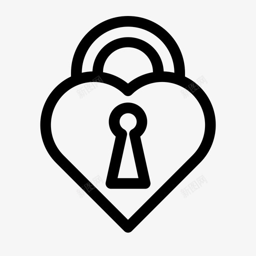 心锁爱图标svg_新图网 https://ixintu.com 心锁 瓦伦丁