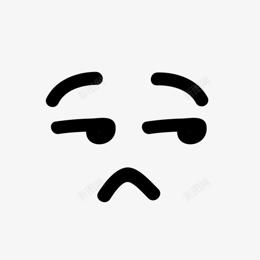 不同意愤怒冷漠图标svg_新图网 https://ixintu.com 不同意 冷漠 愤怒 表情