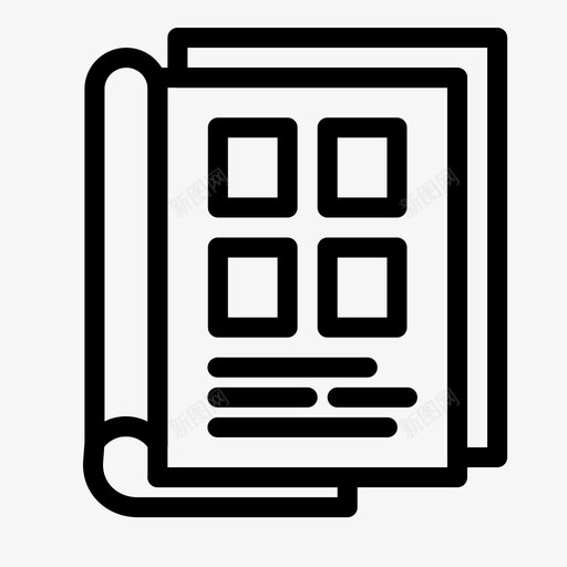 书籍报纸笔记本图标svg_新图网 https://ixintu.com 书籍 优化 广告媒体 报纸 搜索引擎 电话簿 笔记本 网络