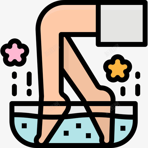 放松水疗25线性颜色图标svg_新图网 https://ixintu.com 放松 水疗 线性 颜色
