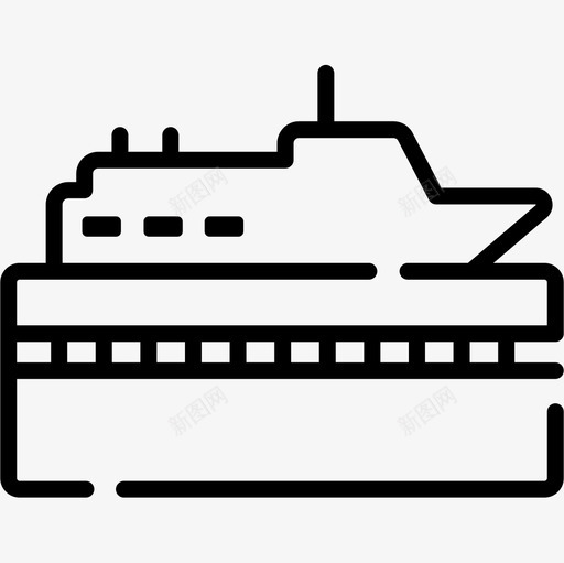 船城市生活31直线型图标svg_新图网 https://ixintu.com 城市生活 直线 线型