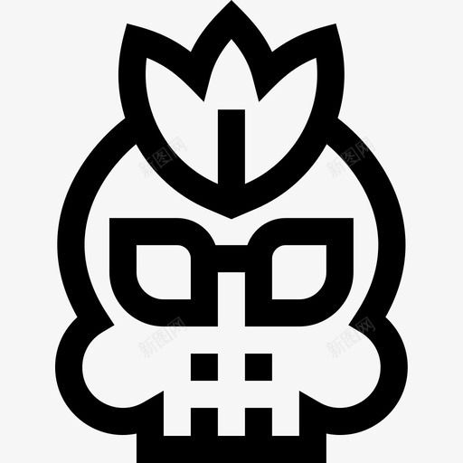 头骨摇滚乐22直线型图标svg_新图网 https://ixintu.com 头骨 摇滚乐 直线 线型