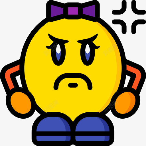 愤怒情绪化的人4直白的颜色图标svg_新图网 https://ixintu.com 人直 情绪化 愤怒 白的 颜色