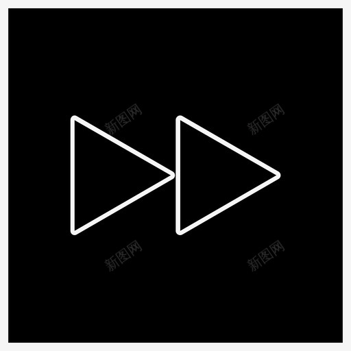 快进音频跳过图标svg_新图网 https://ixintu.com 快进 视频 跳过 音频