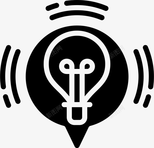灯泡播客2填充图标svg_新图网 https://ixintu.com 填充 播客 灯泡