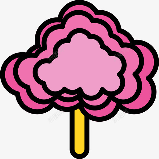棉花糖马戏团70线性颜色图标svg_新图网 https://ixintu.com 棉花糖 线性 颜色 马戏团