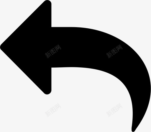 上一个箭头撤消图标svg_新图网 https://ixintu.com 上一个 撤消 箭头
