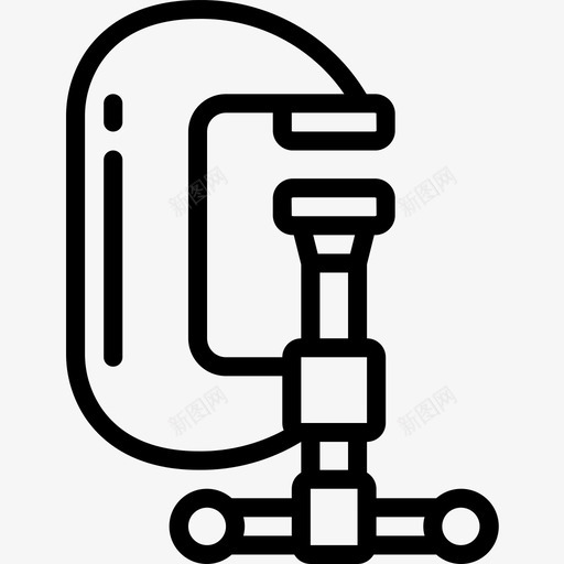 线夹木工4图标svg_新图网 https://ixintu.com 木工 线夹