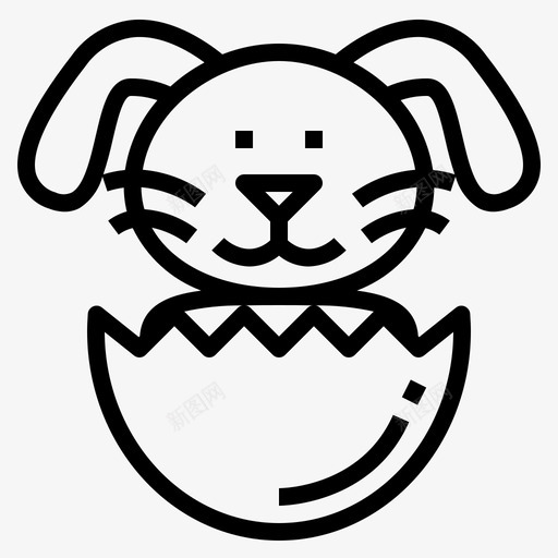 复活节兔子哺乳动物宠物图标svg_新图网 https://ixintu.com 兔子 哺乳动物 复活节 宠物