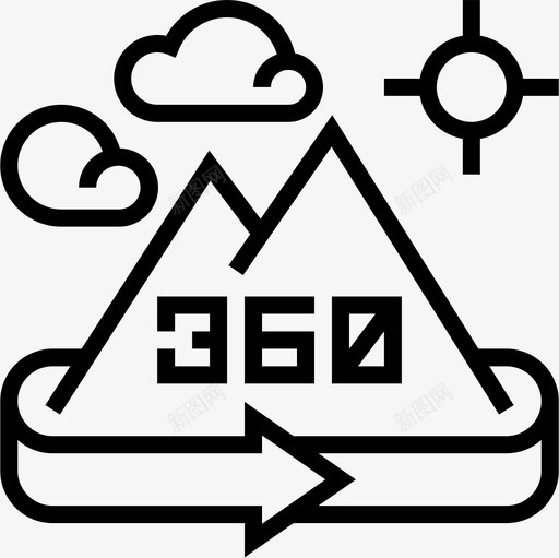 360虚拟现实和人脸识别码1线性图标svg_新图网 https://ixintu.com 人脸 线性 虚拟现实 识别