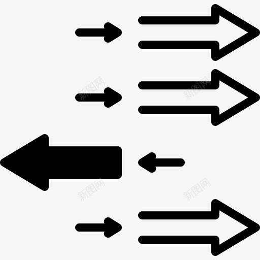 个性化箭头后退图标svg_新图网 https://ixintu.com 个性化 前进 后退 方向 箭头