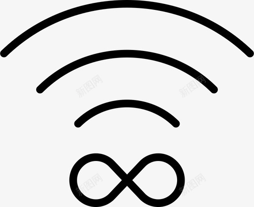 连接永恒无限图标svg_新图网 https://ixintu.com wi-fi 无限 永恒 波浪 超薄 连接