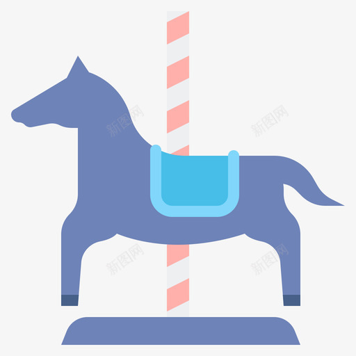旋转木马主题公园2平面图标svg_新图网 https://ixintu.com 主题公园 平面 旋转 木马