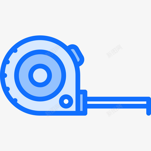 卷尺63号工具蓝色图标svg_新图网 https://ixintu.com 卷尺 工具 蓝色
