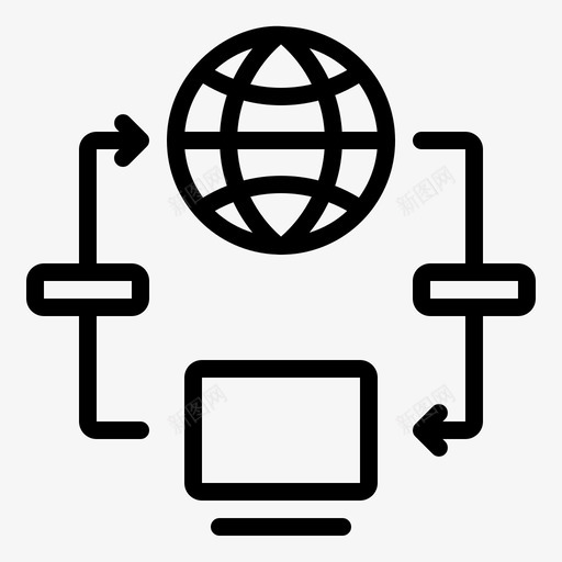 拨号连接计算机数据图标svg_新图网 https://ixintu.com wifi 世界 互联网 拨号 数据 计算机 连接