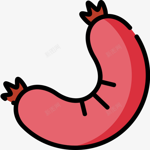 香肠烤肉43原色图标svg_新图网 https://ixintu.com 原色 烤肉 香肠