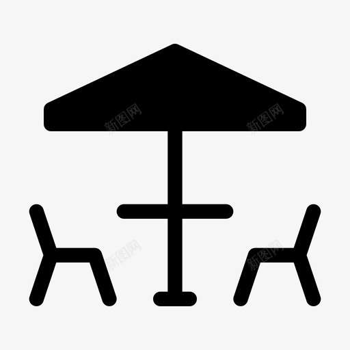 庭院花园室外图标svg_新图网 https://ixintu.com 室外 庭院 桌子 花园 露台