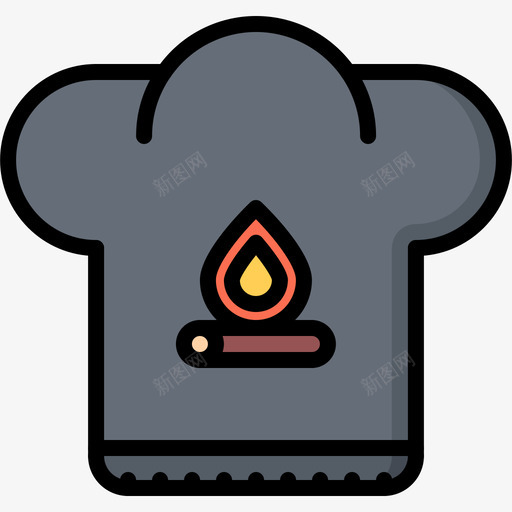 27号烧烤帽彩色图标svg_新图网 https://ixintu.com 27号 彩色 烧烤