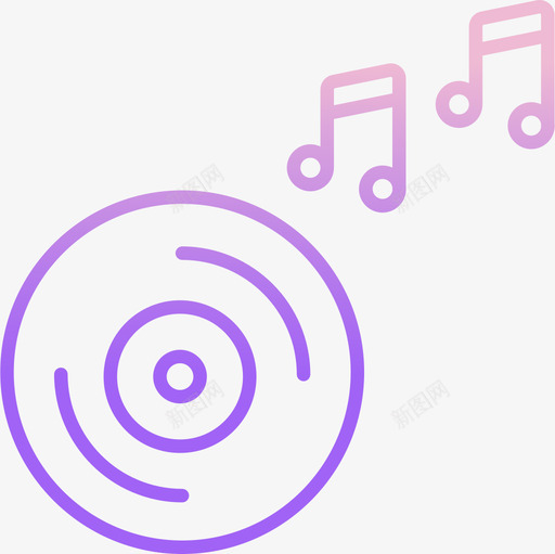 Cd播放器音乐112轮廓渐变图标svg_新图网 https://ixintu.com Cd 播放器 渐变 轮廓 音乐
