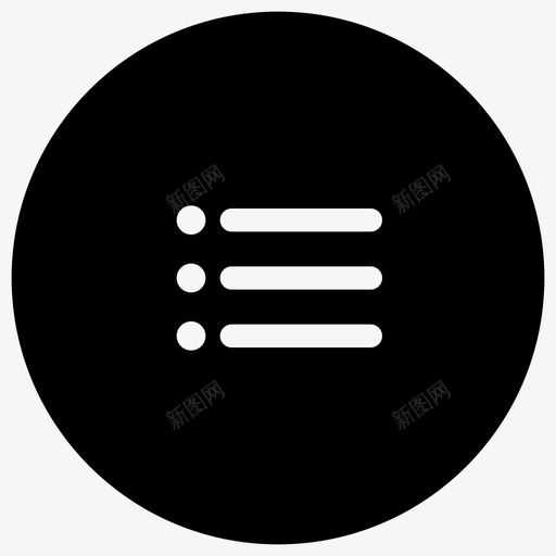 菜单项目符号列表按钮图标svg_新图网 https://ixintu.com ui web 列表 按钮 符号 菜单 设置 项目 预设