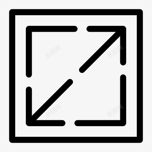 最大化压缩退出全屏图标svg_新图网 https://ixintu.com 全屏 压缩 屏幕 最大化 混合 退出
