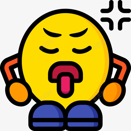 愤怒情绪化的人4直白的颜色图标svg_新图网 https://ixintu.com 情绪化 愤怒 白的 直白 颜色