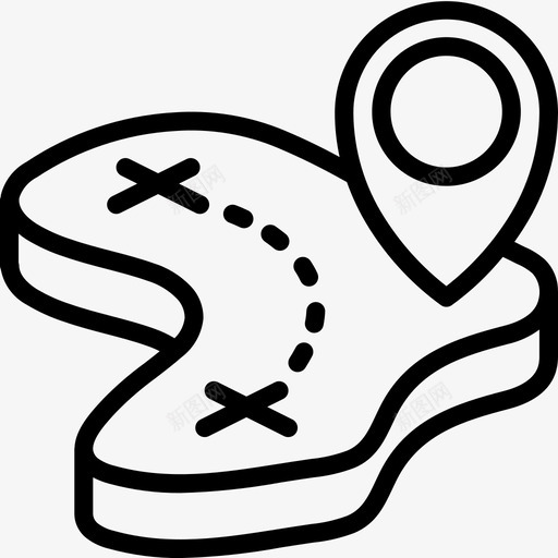 规划地图32线性图标svg_新图网 https://ixintu.com 地图 线性 规划