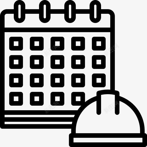 日历生成器线性图标svg_新图网 https://ixintu.com 成器 日历 生成 线性