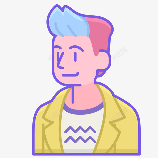 花哨阿凡达男性直系肤色图标svg_新图网 https://ixintu.com 男性 直系 肤色 花哨 阿凡